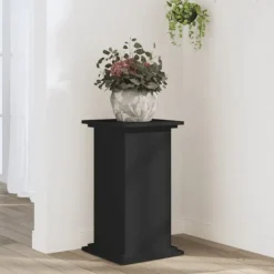 vidaXL plantestativ 33x33x60 cm konstrueret træ sort