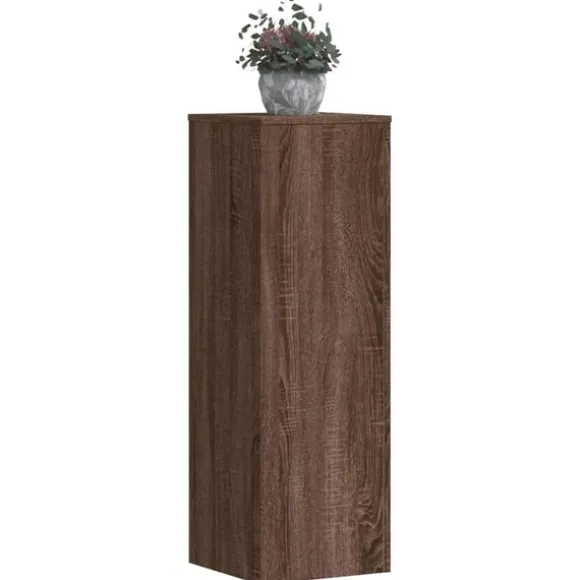 vidaXL plantestativ 33x33x100 cm konstrueret træ brun egetræsfarve