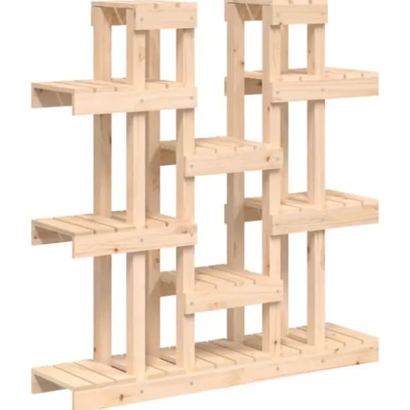 vidaXL plantestativ 104,5x25x109,5 cm massivt fyrretræ - Planteborde