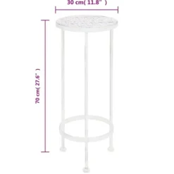 vidaXL plantestativer 3 dele vintagestil metal antik hvid - Planteborde