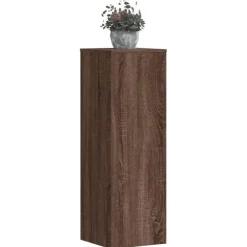 vidaXL plantestativer 2 stk. 33x33x100 cm konstrueret træ brunt eg