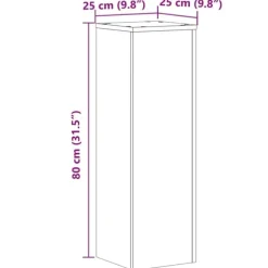 vidaXL plantestativer 2 stk. 25x25x80 cm konstrueret træ røget eg