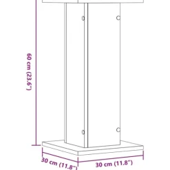 vidaXL plantestativer 2 stk. 30x30x60 cm konstrueret træ hvid