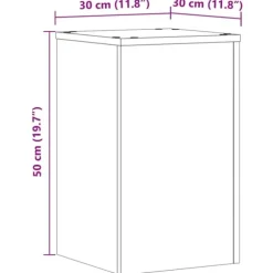 vidaXL plantestativer 2 stk. 30x30x50 cm konstrueret træ grå sonoma-eg