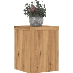 vidaXL plantestativer 2 stk. 15x15x20 cm konstrueret træ egetræsfarvet