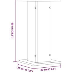 vidaXL plantestativer 2 stk. 30x30x60 cm konstrueret træ sonoma-eg