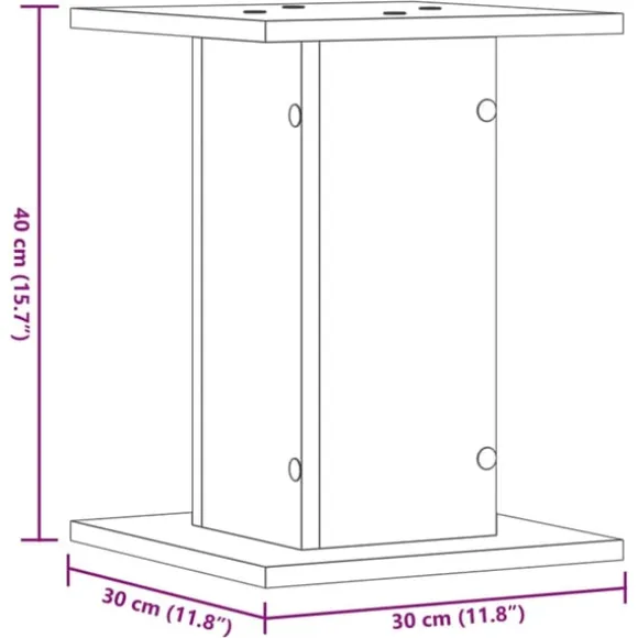 vidaXL plantestativer 2 stk. 30x30x40 cm konstrueret træ hvid