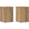 vidaXL plantestativer 2 stk. 20x20x30 cm konstrueret træ egetræsfarvet