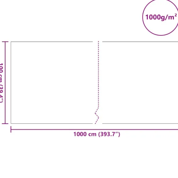 vidaXL Pool Fleece Grå 1 x 10 m Polyester og bomuld