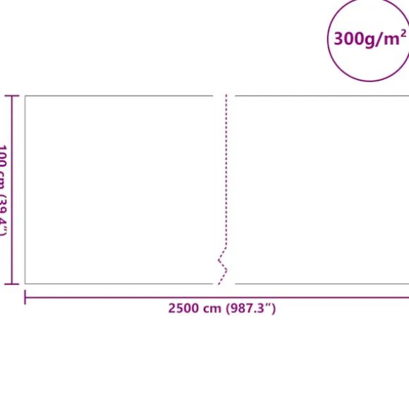 vidaXL Pool Fleece Grå 1 x 25 m Polyester og bomuld