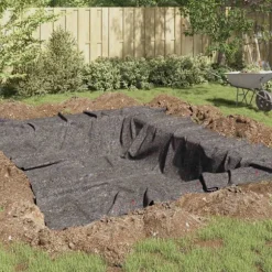 vidaXL Pool Fleece Grå 1 x 50 m Polyester og bomuld