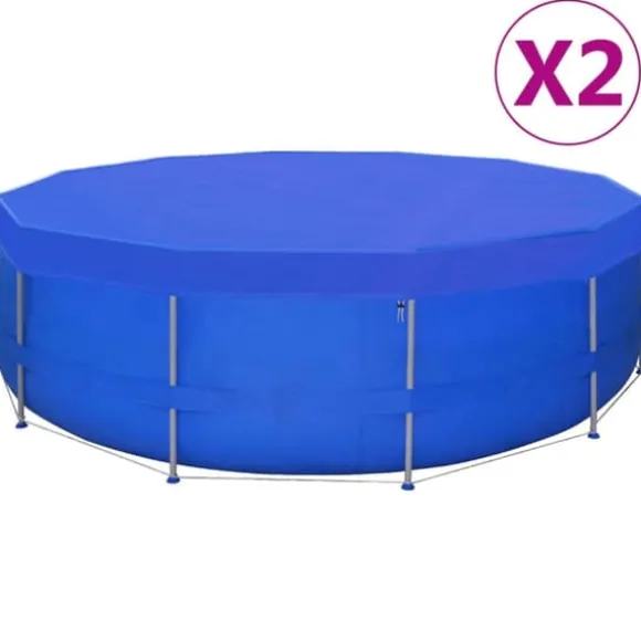 vidaXL poolovertræk 2 stk. 540 cm 90 g/m² PE rundt - Poolovertræk