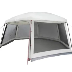 vidaXL pooltelt med aftagelig flue og netvægge 618x532 cm grå