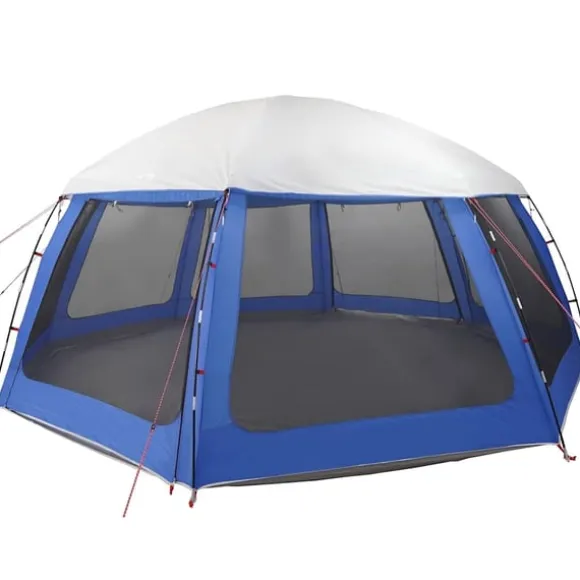 vidaXL pooltelt med aftagelig flue og netvægge 612x612 cm azurblå