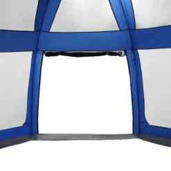 vidaXL pooltelt med aftagelig flue og netvægge 612x612 cm azurblå