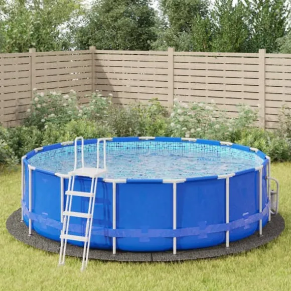 vidaXL poolunderlag Ø458 cm polyester-geotekstil lysegrå - Poolovertræk