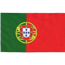 vidaXL Portugal flag og flagstang 5,55 m aluminium