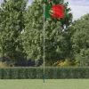 vidaXL Portugal flag og flagstang 6,23 m aluminium