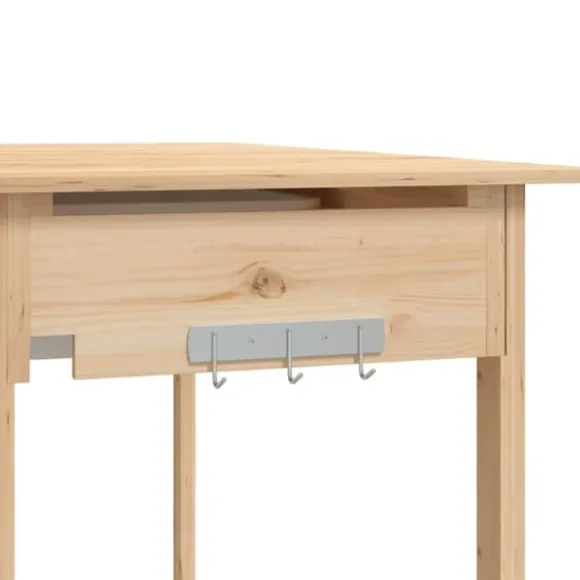 vidaXL pottebænk med vask 147,5x44x139,5 cm massivt grantræ - Planteborde