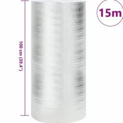 vidaXL Radiator varmereflektor Sølv 1 x 15 m Aluminium