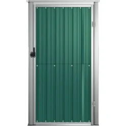 vidaXL redskabsskur til haven 88x89x161 cm galvaniseret stål grøn - Skure & Redskabsskure
