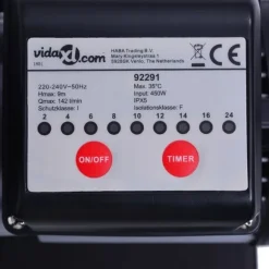 vidaXL sandfilterpumpe med timer 450 W 25 l