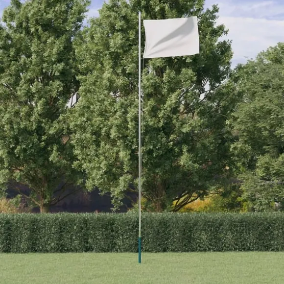 vidaXL sektionsinddelt flagstang 6,23 m aluminium sølvfarvet