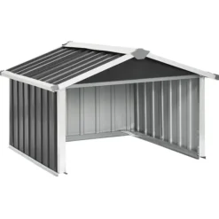vidaXL skur til robotplæneklipper 92x97x63 cm galvaniseret stål grå - Skure & Redskabsskure