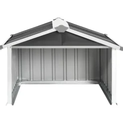 vidaXL skur til robotplæneklipper 92x97x63 cm galvaniseret stål grå - Skure & Redskabsskure