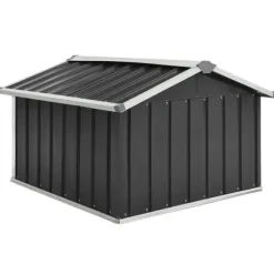 vidaXL skur til robotplæneklipper 92x97x63 cm galvaniseret stål grå - Skure & Redskabsskure