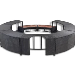vidaXL spakant polyrattan sort