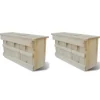 vidaXL spurvehuse 2 stk. træ 44 x 15,5 x 21,5 cm - Fuglehuse