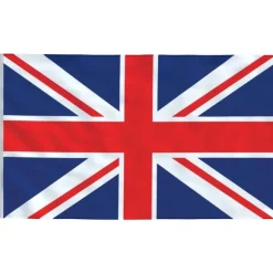 vidaXL Storbritannien flag og flagstang 6,23 m aluminium