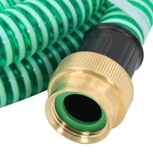 vidaXL sugeslange med messingkoblinger 1,1" 20 m PVC grøn - Haveslanger