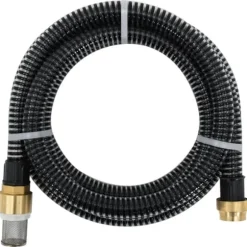 vidaXL sugeslange med messingkoblinger 1,1" 15 m PVC sort - Haveslanger