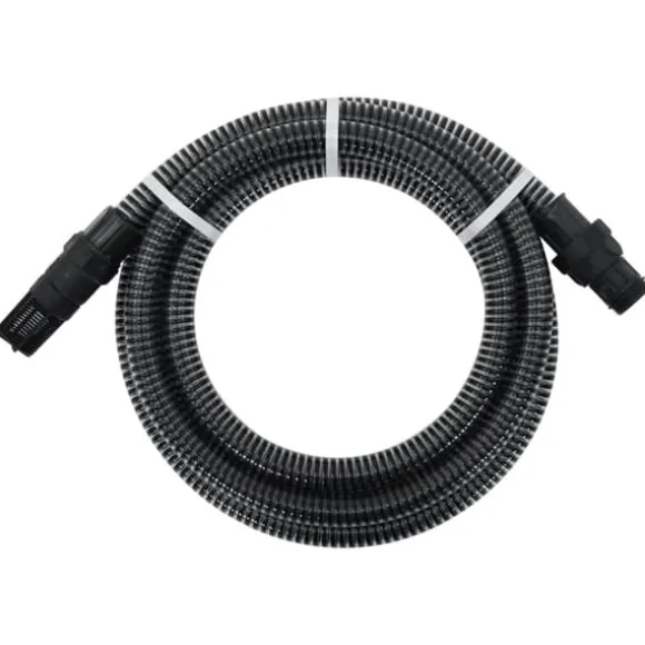 vidaXL sugeslange med messingkoblinger 1" 10 m PVC sort - Haveslanger