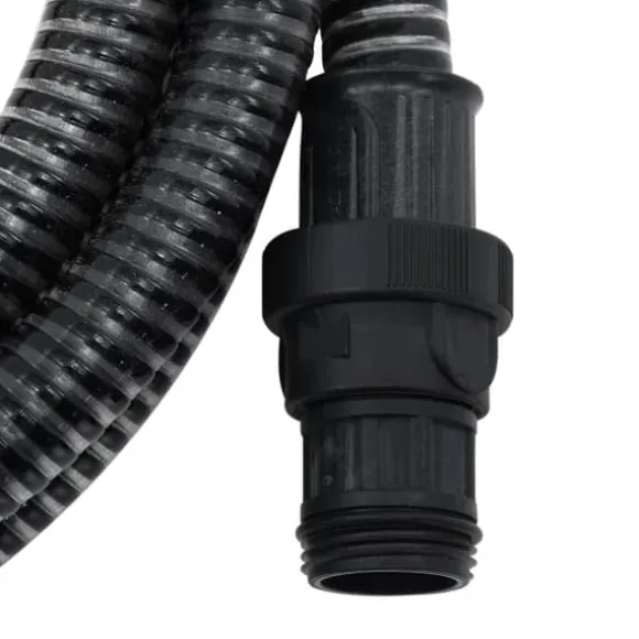 vidaXL sugeslange med messingkoblinger 1" 10 m PVC sort - Haveslanger