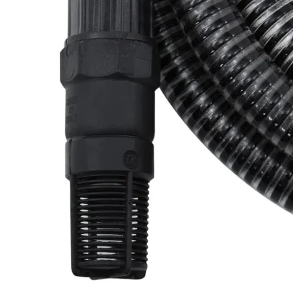 vidaXL sugeslange med messingkoblinger 1" 10 m PVC sort - Haveslanger