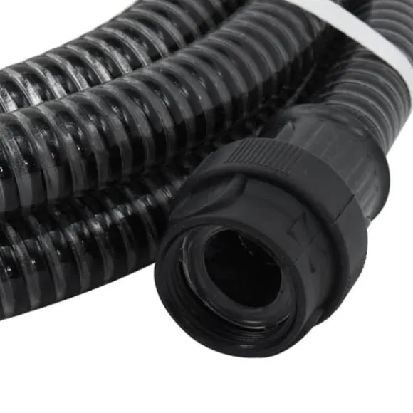 vidaXL sugeslange med messingkoblinger 1" 10 m PVC sort - Haveslanger