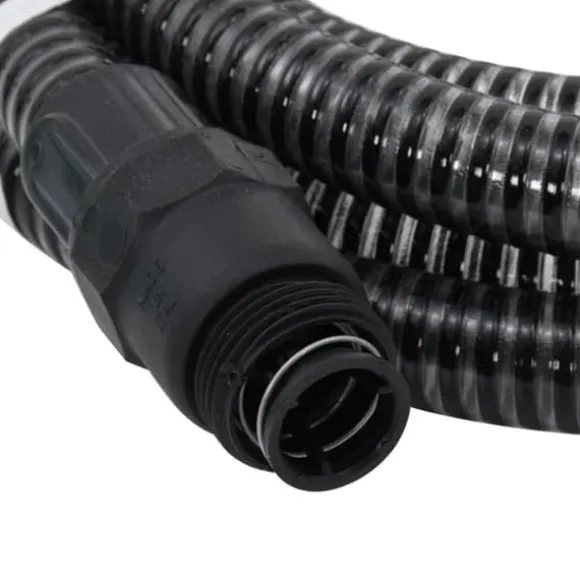 vidaXL sugeslange med messingkoblinger 1" 10 m PVC sort - Haveslanger