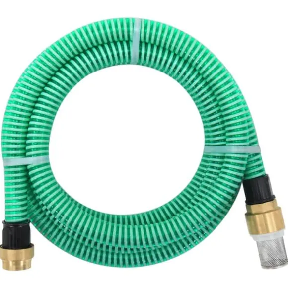 vidaXL sugeslange med messingkoblinger 1,1" 3 m PVC grøn - Haveslanger