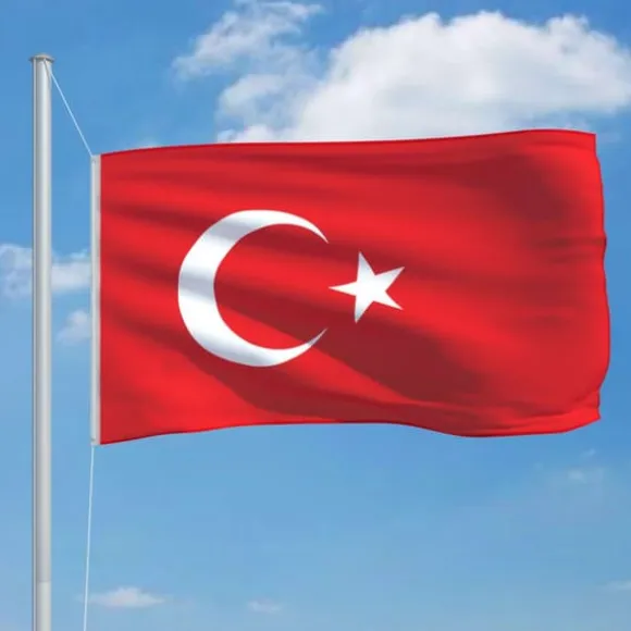 vidaXL Tyrkiets flag 90x150 cm - Flag & vimpler