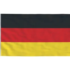vidaXL Tyskland flag og flagstang 6,23 m aluminium