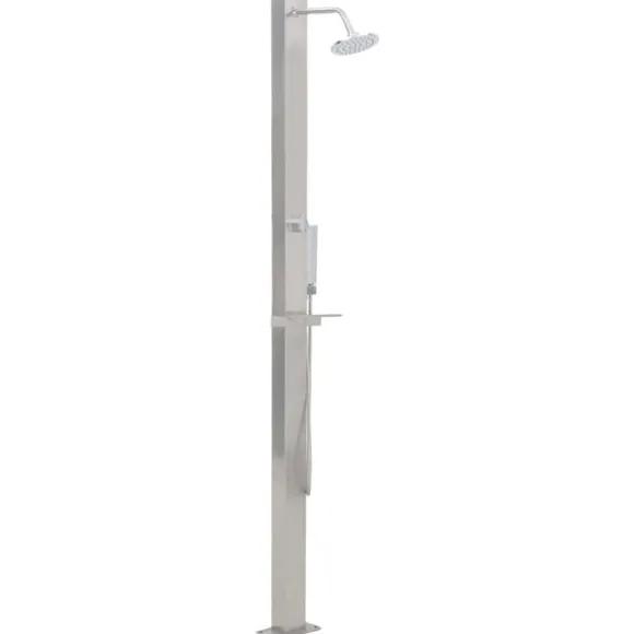vidaXL udendørsbruser lige design rustfrit stål