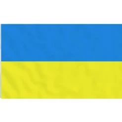 vidaXL Ukraine flag med messingøjer 90x150 cm