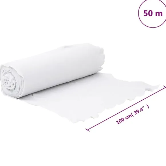 vidaXL ukrudtsdug 1x50 m polyesterfibre hvid