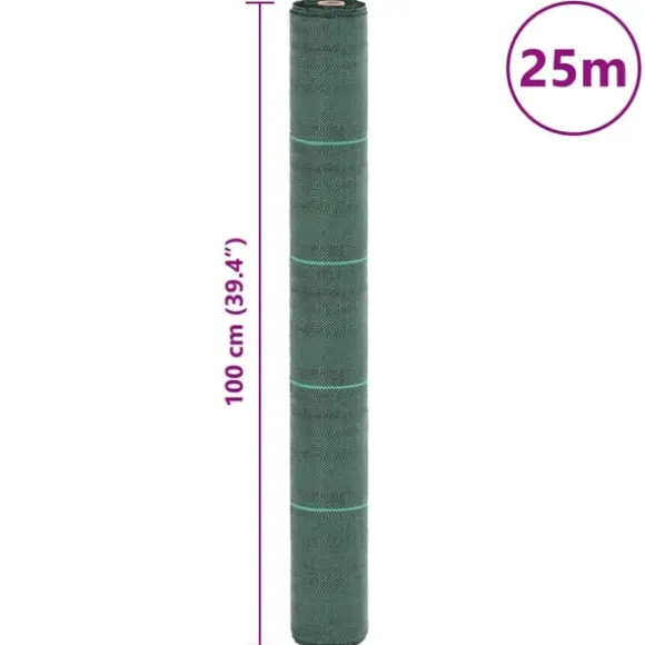 vidaXL ukrudtsdug 1x25 m PP grøn