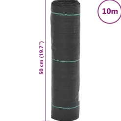 vidaXL ukrudtsdug 0,5x10 m PP sort