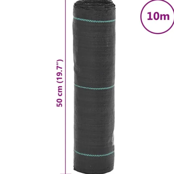 vidaXL ukrudtsdug 0,5x10 m PP sort
