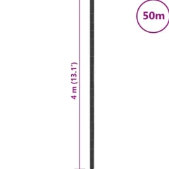 vidaXL ukrudtsdug 4x50 m PP sort